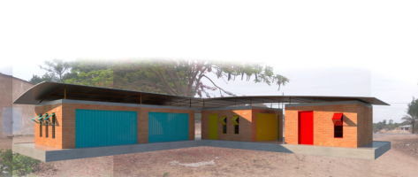 Construcción del primer módulo del Centro de Jóvenes y Mujeres de Cabrousse para la AMEEC.
